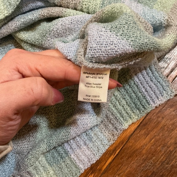 Show Me Your Mumu Atlas Sweater True Blue Stripe Women’s XXL | Oversized Knit Pu - Picture 4 of 5